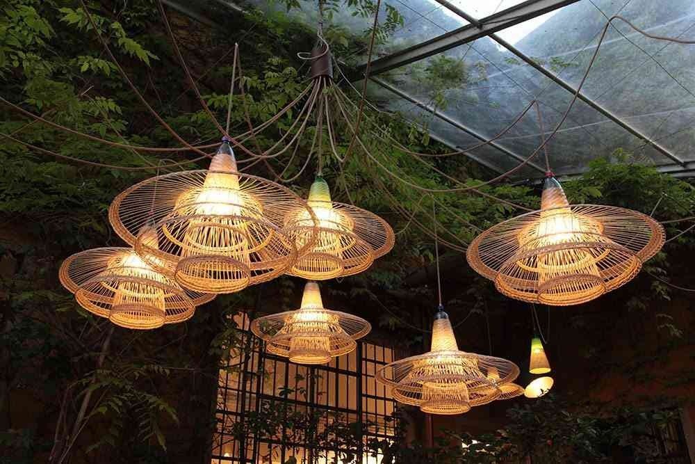 Lámparas artesanales hechas con botellas PET